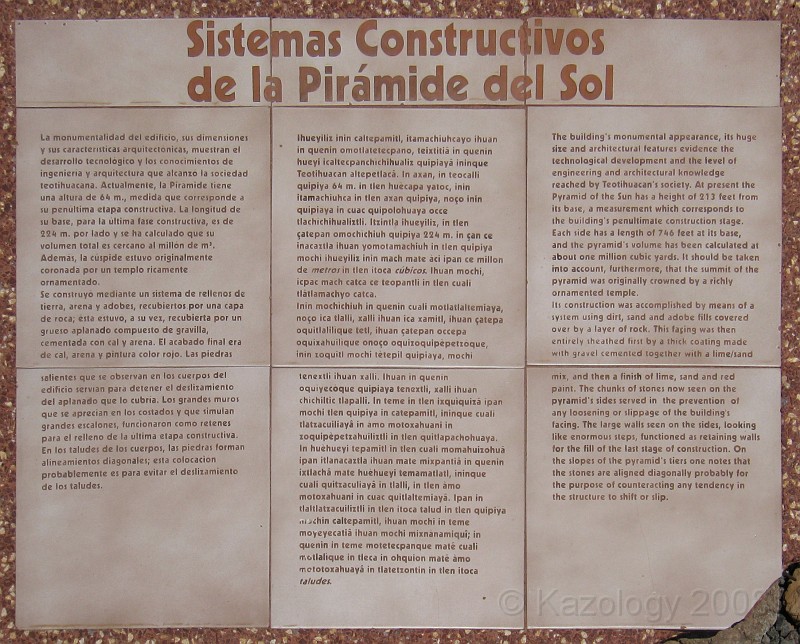 Mexico Pyramids - Mexico City 2009 0980.jpg - A trip to the Teotihuacan area of Mexico to visit the pyramids. A vast complex and a great climb to the top. This was followed by lunch in a cave, then a visit to the historical center of Mexico City. March 2009.